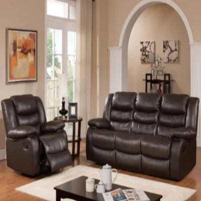 The Range Roma Leather Recliner Sofa 3 x 2 - Brown