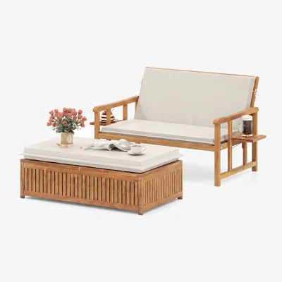 The Range Patio Loveseat Recliner Sun Lounger