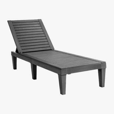 The Range Adjustable Recliner Lounger Beach - Black