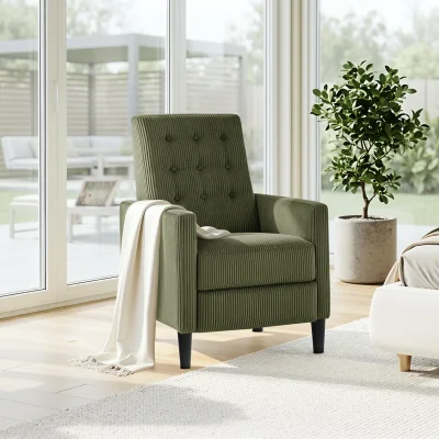 The Range Yaheetech Adjustable Recliner Corduroy Chaise Lounges