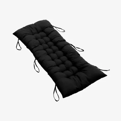 The Range HomeScape Outdoor Bench Recliner Lounger Seat Cushion - Black / 125cm