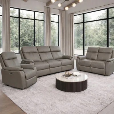 The Range Kingsmere 3 + 2 + 1 Power Recliner Sofa Suite - Elephant