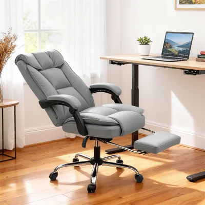 The Range HOMCOM Executive Office Chair, Comfy Swivel Recliner - Black