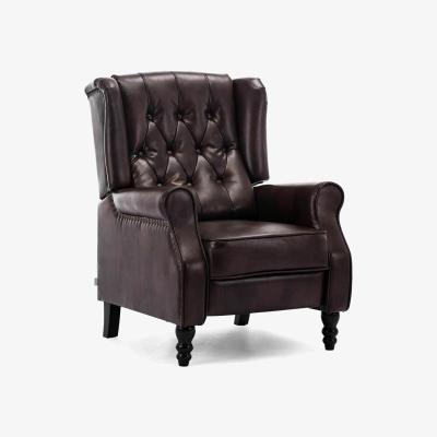 The Range Knightsbridge Velvet Wingback Recliner - Brown