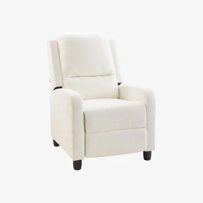 The Range Single Sofa Recliner Reclining Chair - White Beige