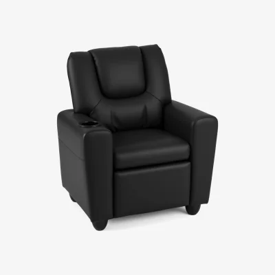 The Range Kids Recliner with Cup Holder - Black