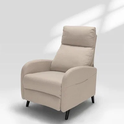 The Range Padded Armchair Wingback Recliner - Khaki