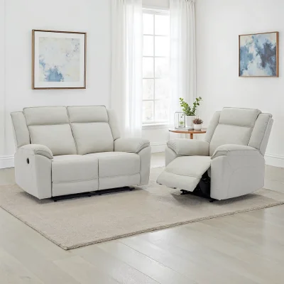 The Range Skye 2 and1 Linen Electric Recliner Sofa Set  - Beige