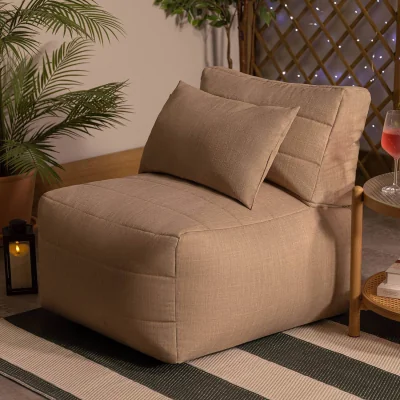 The Range icon Noa Recliner, Outdoor Woven - Natural