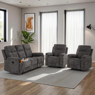 The Range Guildford 3 Seater, x2 1 Seater - Recliner suite  - Grey