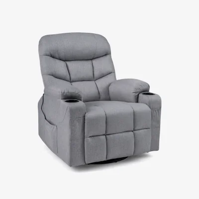 The Range Recliner Chair with Massage - Grey