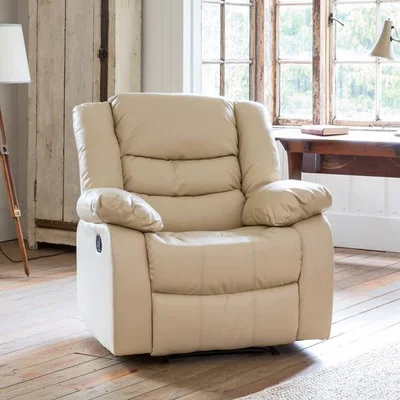 The Range Brooklyn Electric Riser Recliner with Massage and Heat - Cream
