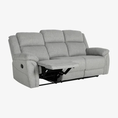 The Range Fraser 3 Seater Manual Recliner Sofa - Grey