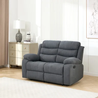 The Range Boston Manual Recliner Fabric 1, 2, 3 Seater Sofa - Grey