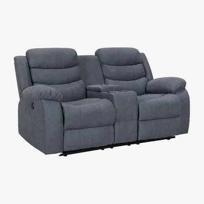 The Range Chelsea 2 Seater Electric Recliner Sofa in Dark Grey Fabric - Dark Grey