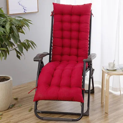 The Range Pearl Cotton Plain Chair Recliner Cushion - Red