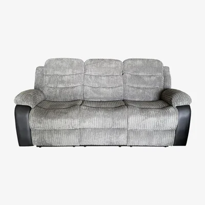 The Range Roma Recliner Jumbo Cord Sofa 3 Seater - Grey