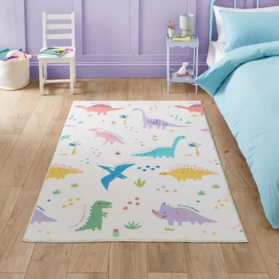 Dunelm Catherine Lansfield Kids Dinosaur Friends Rug