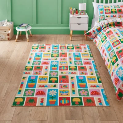 Dunelm Catherine Lansfield Kids Curious Caterpillar Rug