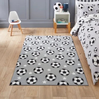 Dunelm Catherine Lansfield Kids Football Stars Rug