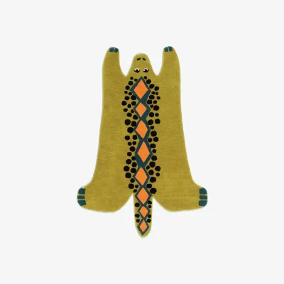 Habitat Habitat Kids Dragon Shaped Rug - Mustard - 100x150cm