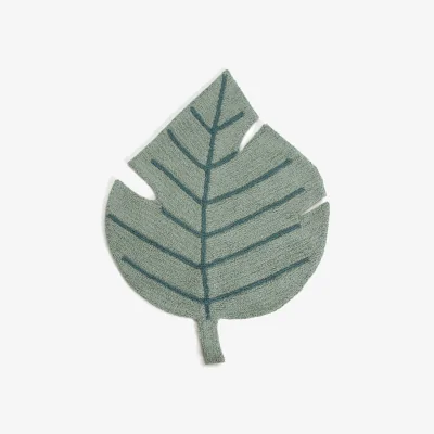 Habitat Habitat Kids Leaf Shaped Rug - Green - 80x110cm