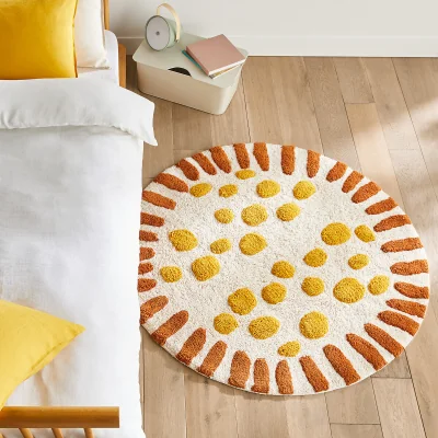 La Redoute Aarav Round Organic Cotton Rug