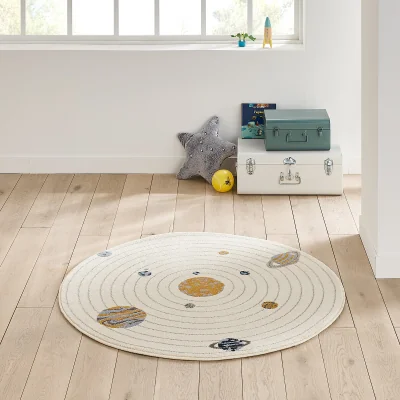 La Redoute Galaxy Space Planets Round Child's Rug
