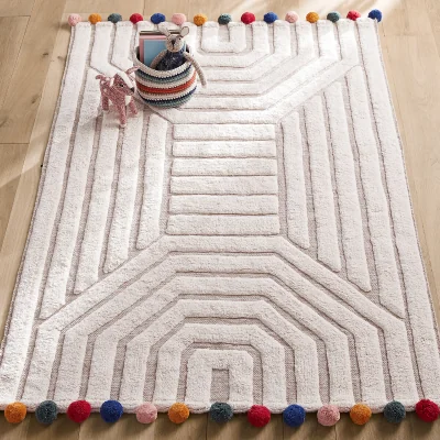 La Redoute Ponponi Tufted 100% Organic Cotton Child's Rug