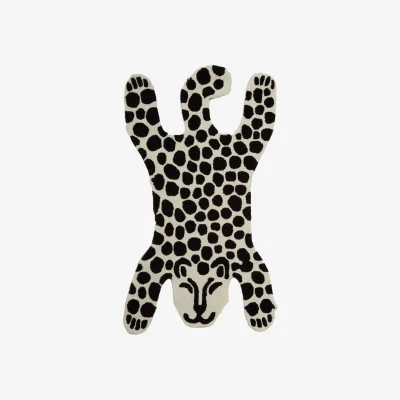 The Range Kids Leopard Rug - Black & White