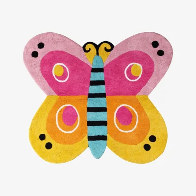 The Range Kids Butterfly Rug - Multicolour