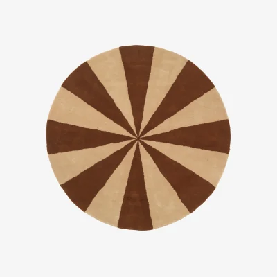 Westwing Round Hand-Tufted Wool Kids Rug Arch
