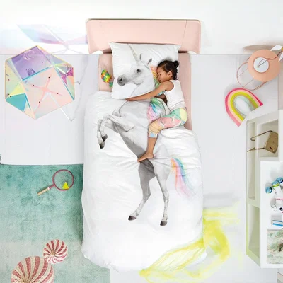 Cuckooland Snurk Single Unicorn Duvet Bedding Set