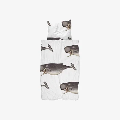 Cuckooland Snurk Single Whale Duvet Bedding Set