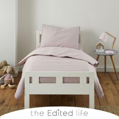 Dunelm Dusty Pink 100% Organic Cotton Duvet Cover and Pillowcase Set Organic Cotton Dusty Pink