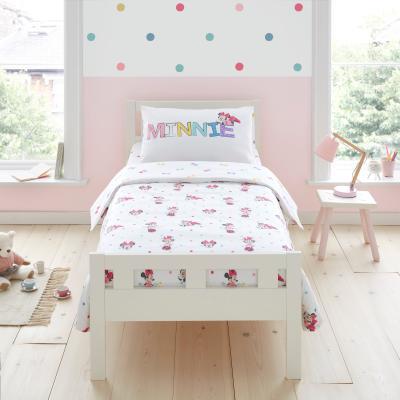 Dunelm Disney Minnie Mouse 100% Cotton Reversible Duvet Cover and Pillowcase Set MultiColoured