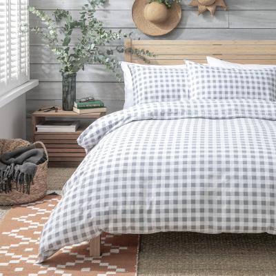 Habitat Habitat Gingham Grey Bedding Set - Single