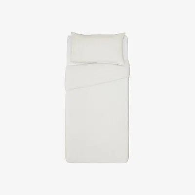 Habitat Habitat Cotton Rich Plain Cream Bedding Set - Single