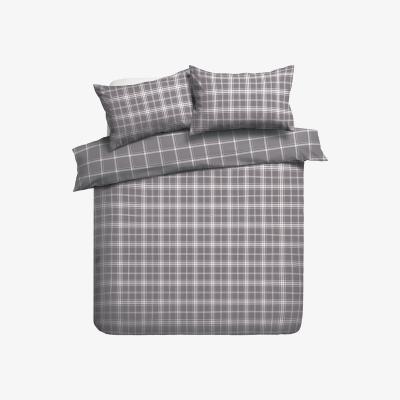 Habitat Habitat Brushed Checked Grey Bedding Set - Single