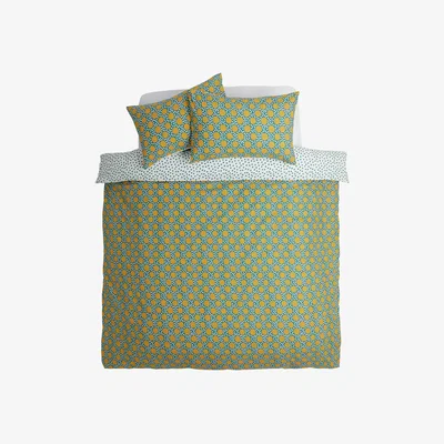 Habitat Habitat Sunburst Geo Green & Mustard Bedding Set - Single