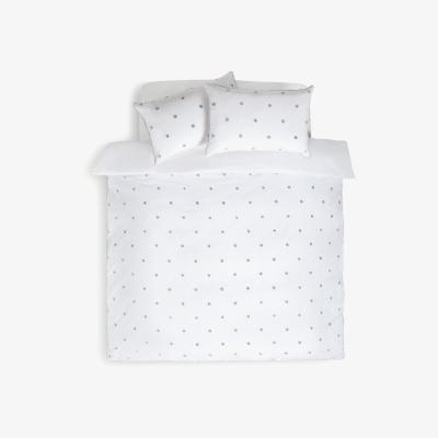 Habitat Habitat Grey Tufted Spot On White Bedding Set - Single