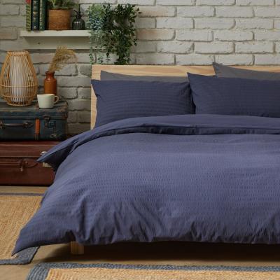 Habitat Habitat Stripe Seersucker Navy Bedding Set - Single