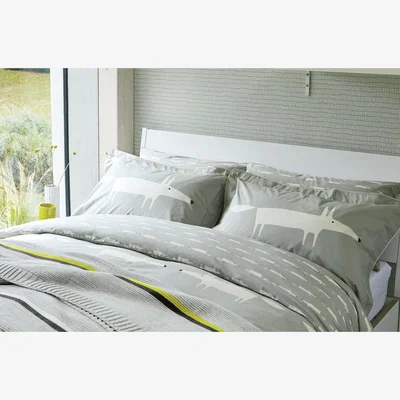 Habitat Scion Cotton Mr Fox Silver Bedding Set - Single