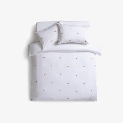 Habitat Habitat Gold Bee Embroidered White Bedding Set - Single