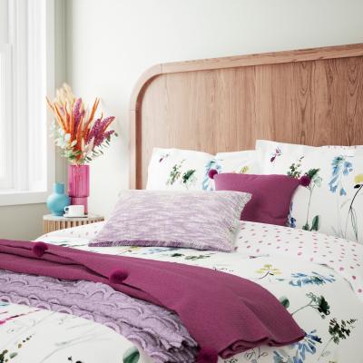 Habitat Helena Springfield Cotton Olivia White Bedding Set - Single