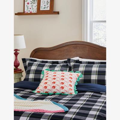 Marks & Spencer Joules Pure Cotton Daylesford Check Bedding Set - DBL - Navy, Navy
