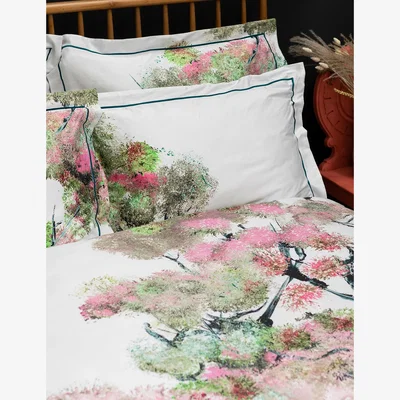 Marks & Spencer Timorous Beasties Pure Cotton Sateen Pinyin Tree Bedding Set - SGL - Pink Mix, Pink Mix