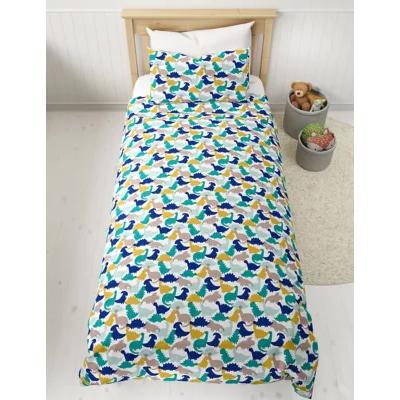 Marks & Spencer M&S Cotton Mix Dinosaur Bedding Set - SGL - Blue Mix, Blue Mix