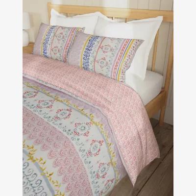 Marks & Spencer M&S Cotton Blend Horizontal Stripe Bedding Set - DBL - Multi, Multi