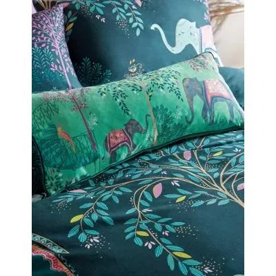 Marks & Spencer M&S Sara Miller Pure Cotton Elephant Oasis Bedding Set - SGL - Green Mix, Green Mix